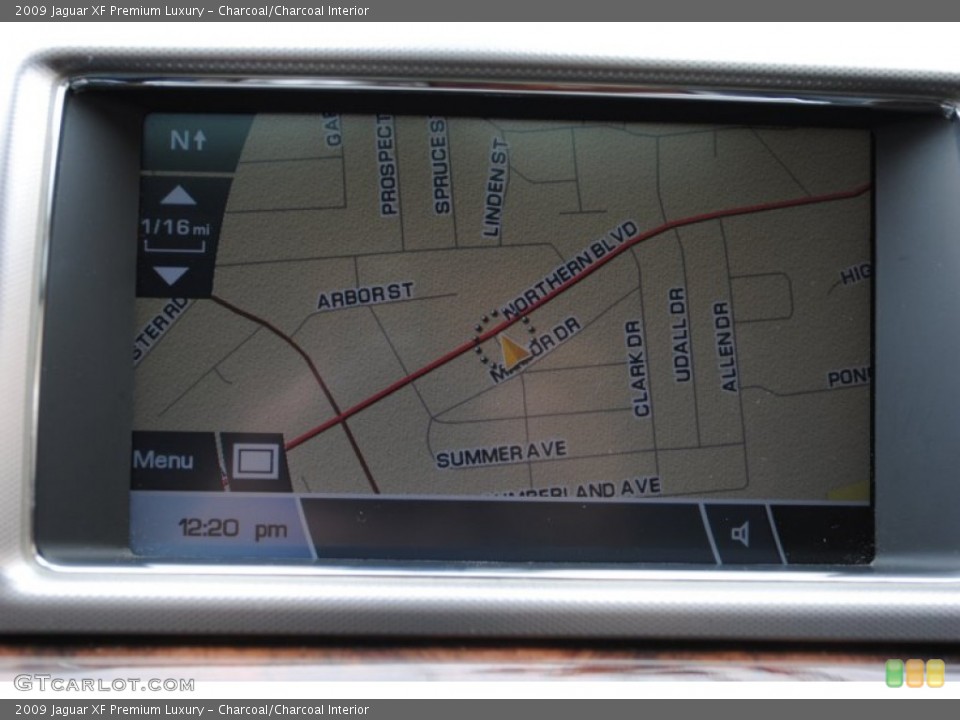 Charcoal/Charcoal Interior Navigation for the 2009 Jaguar XF Premium Luxury #55219030