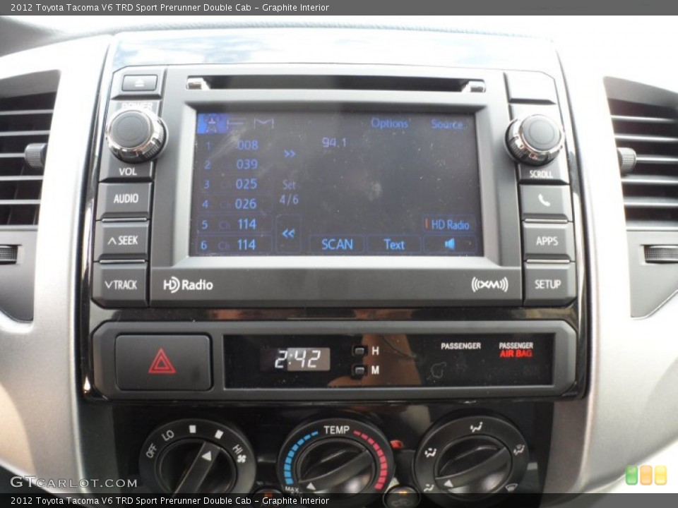 Graphite Interior Controls for the 2012 Toyota Tacoma V6 TRD Sport Prerunner Double Cab #55221052