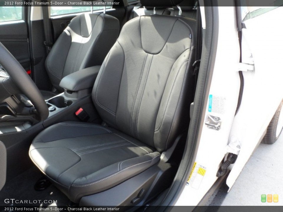 Charcoal Black Leather Interior Photo for the 2012 Ford Focus Titanium 5-Door #55221325