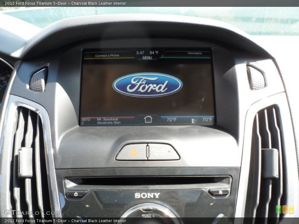 Charcoal Black Leather Interior Controls for the 2012 Ford Focus Titanium 5-Door #55221373