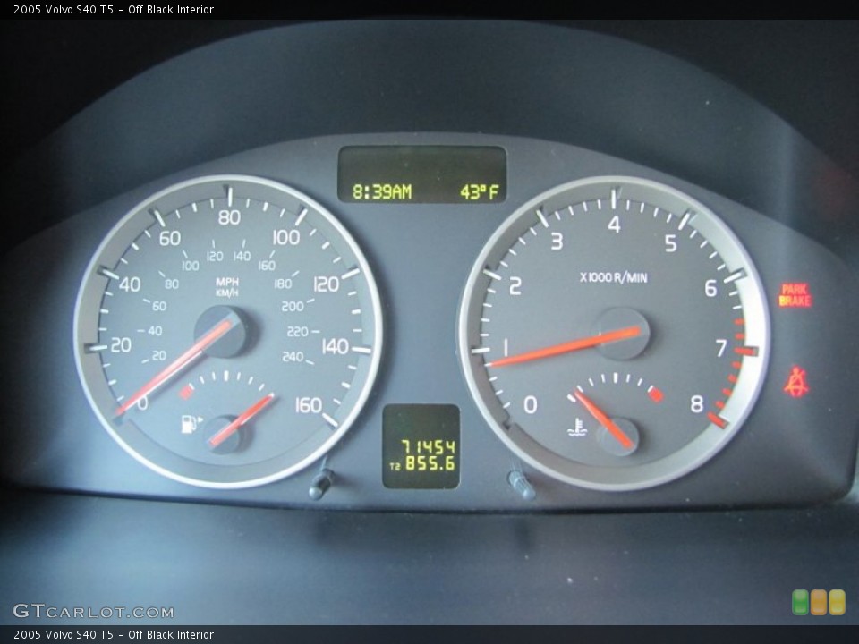 Off Black Interior Gauges for the 2005 Volvo S40 T5 #55223104