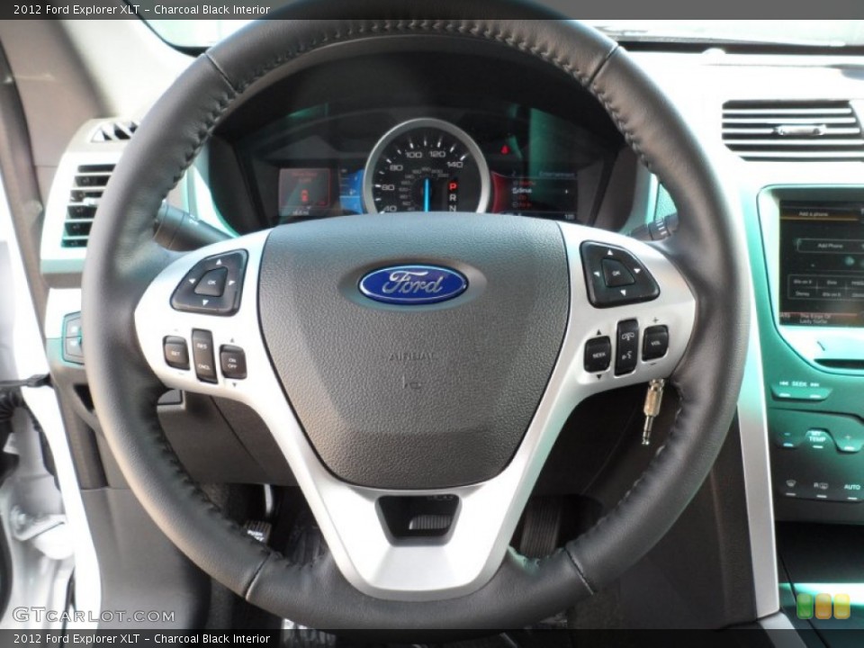 Charcoal Black Interior Steering Wheel for the 2012 Ford Explorer XLT #55223503