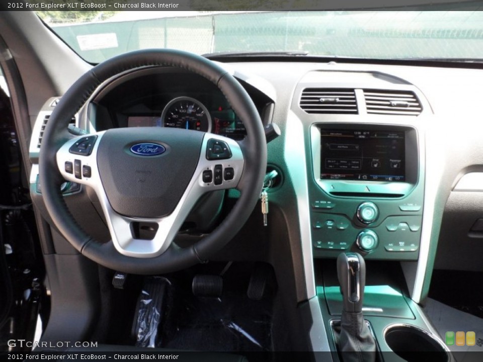 Charcoal Black Interior Dashboard for the 2012 Ford Explorer XLT EcoBoost #55223806