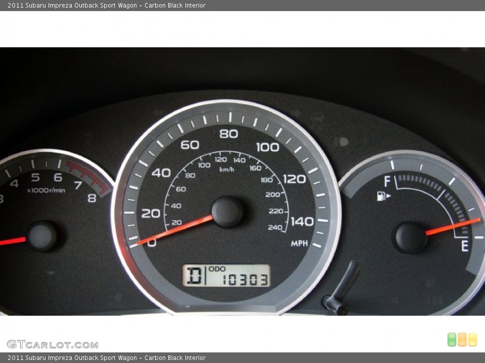 Carbon Black Interior Gauges for the 2011 Subaru Impreza Outback Sport Wagon #55228378