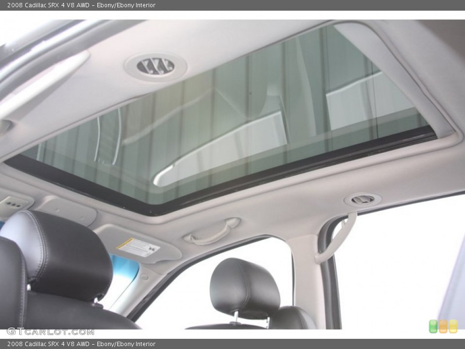 Ebony/Ebony Interior Sunroof for the 2008 Cadillac SRX 4 V8 AWD #55229747