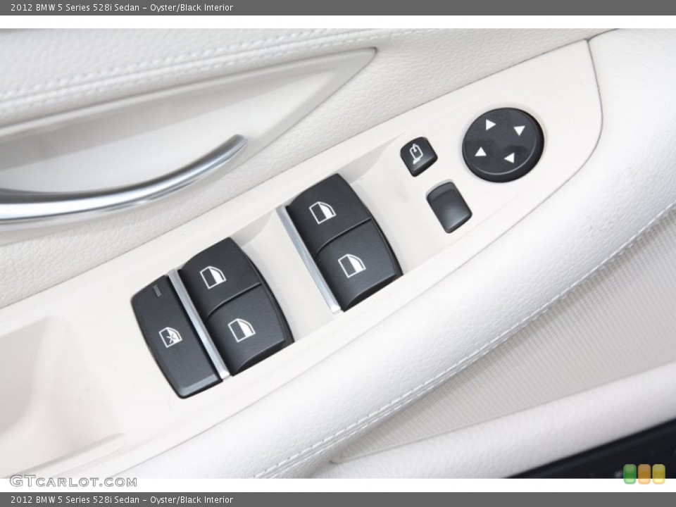 Oyster/Black Interior Controls for the 2012 BMW 5 Series 528i Sedan #55230274