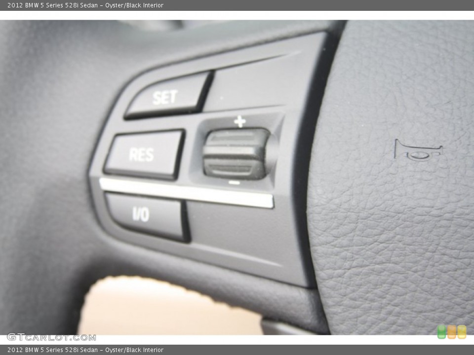 Oyster/Black Interior Controls for the 2012 BMW 5 Series 528i Sedan #55230355