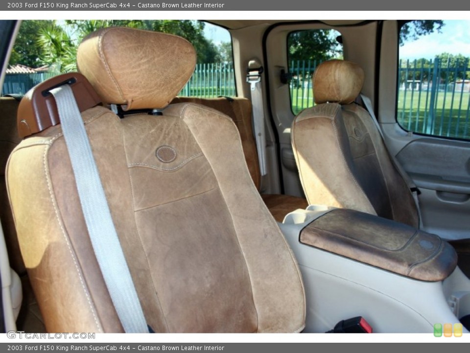 Castano Brown Leather Interior Photo for the 2003 Ford F150 King Ranch SuperCab 4x4 #55231660
