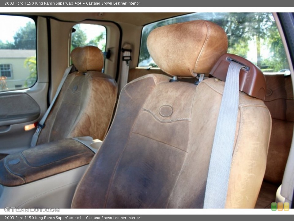 Castano Brown Leather Interior Photo for the 2003 Ford F150 King Ranch SuperCab 4x4 #55231663