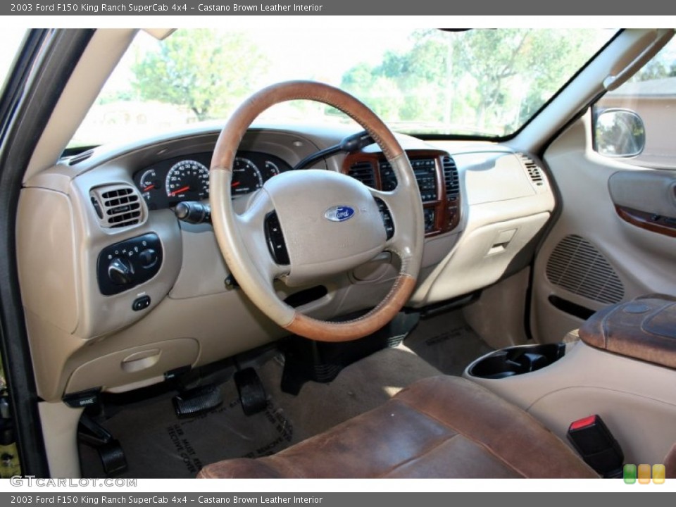 Castano Brown Leather Interior Photo for the 2003 Ford F150 King Ranch SuperCab 4x4 #55231795