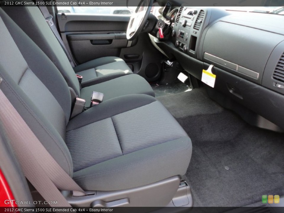 Ebony Interior Photo for the 2012 GMC Sierra 1500 SLE Extended Cab 4x4 #55233823