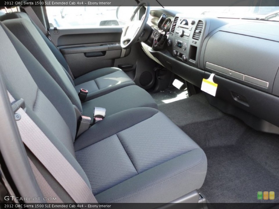 Ebony Interior Photo for the 2012 GMC Sierra 1500 SLE Extended Cab 4x4 #55233886