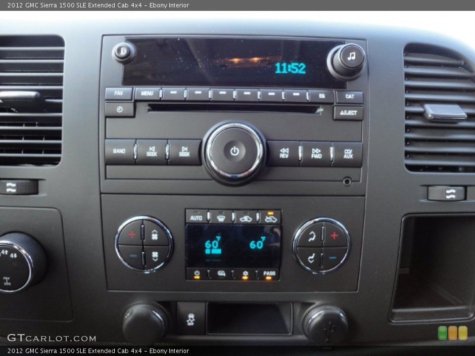 Ebony Interior Controls for the 2012 GMC Sierra 1500 SLE Extended Cab 4x4 #55233889