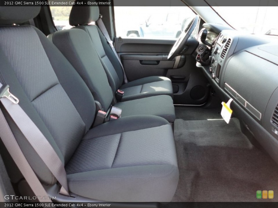 Ebony Interior Photo for the 2012 GMC Sierra 1500 SLE Extended Cab 4x4 #55233946