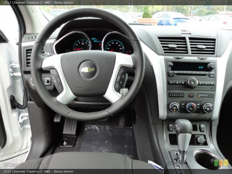 Ebony Interior Dashboard for the 2012 Chevrolet Traverse LT AWD #55234528