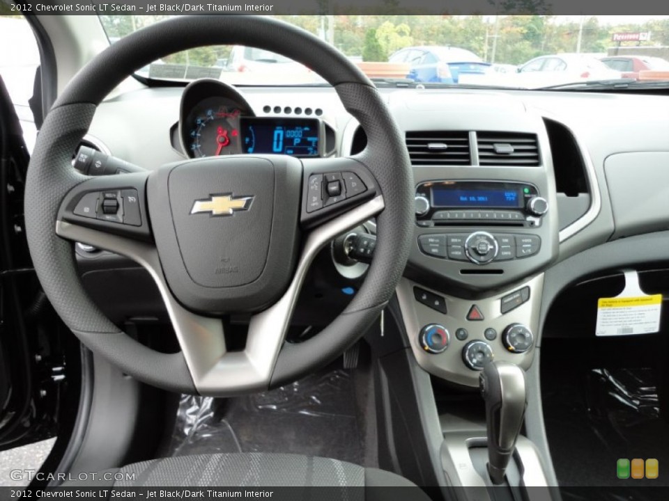 Jet Black/Dark Titanium Interior Dashboard for the 2012 Chevrolet Sonic LT Sedan #55235248