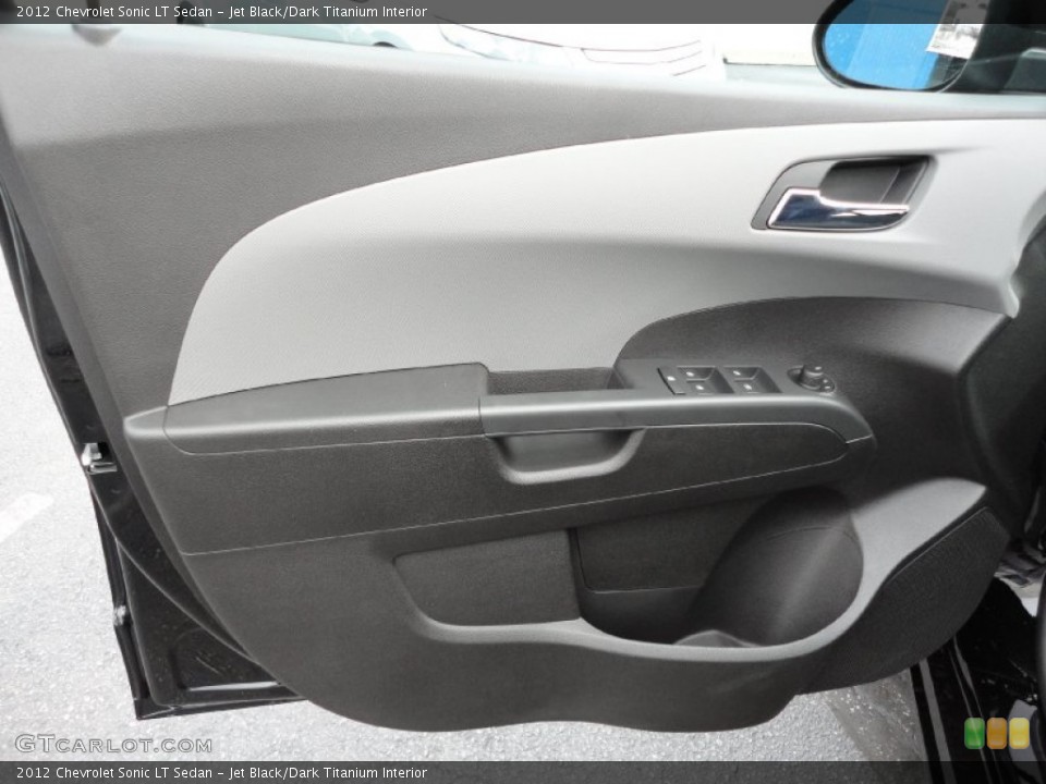 Jet Black/Dark Titanium Interior Door Panel for the 2012 Chevrolet Sonic LT Sedan #55235254