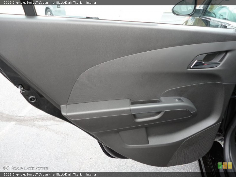 Jet Black/Dark Titanium Interior Door Panel for the 2012 Chevrolet Sonic LT Sedan #55235260