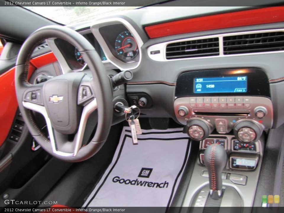 Inferno Orange/Black Interior Dashboard for the 2012 Chevrolet Camaro LT Convertible #55237882