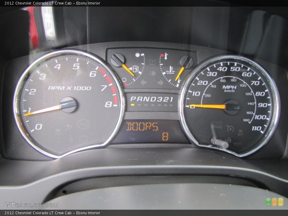 Ebony Interior Gauges for the 2012 Chevrolet Colorado LT Crew Cab #55238317