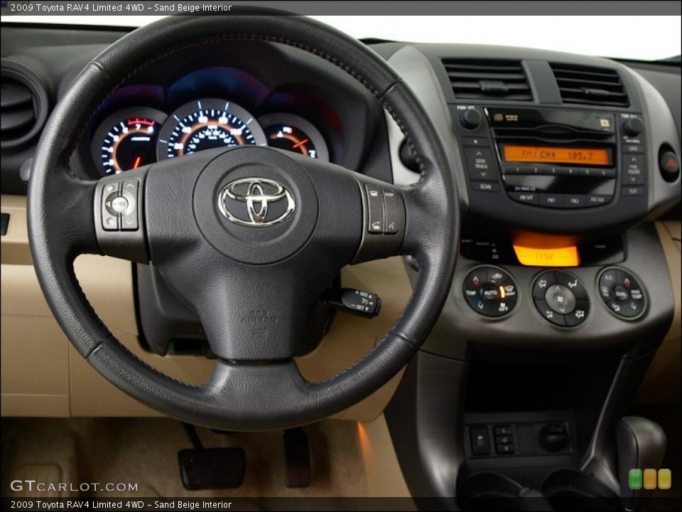 Sand Beige Interior Dashboard for the 2009 Toyota RAV4 Limited 4WD #55239463