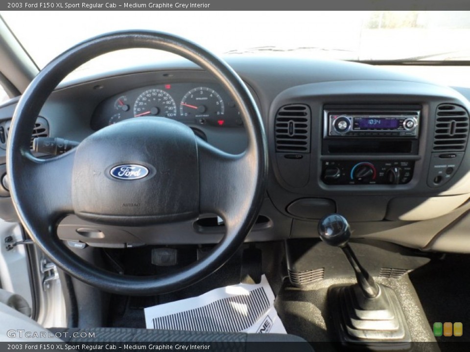 Medium Graphite Grey Interior Dashboard for the 2003 Ford F150 XL Sport Regular Cab #55241005