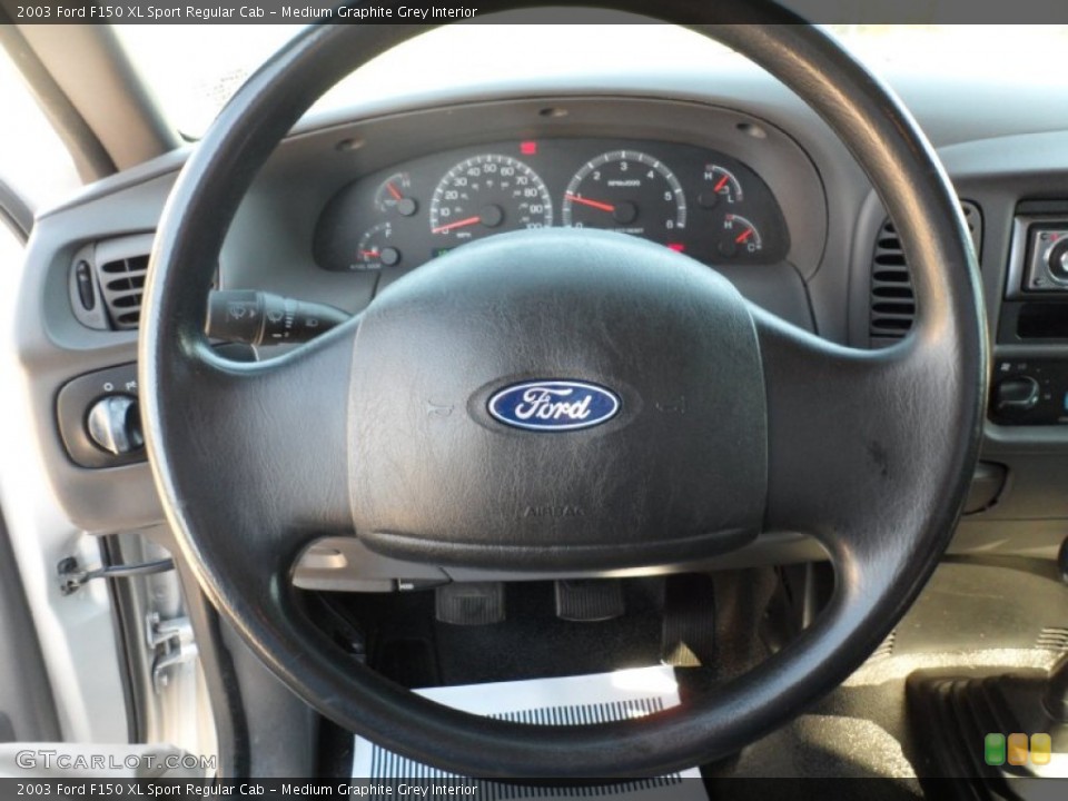 Medium Graphite Grey Interior Steering Wheel for the 2003 Ford F150 XL Sport Regular Cab #55241053