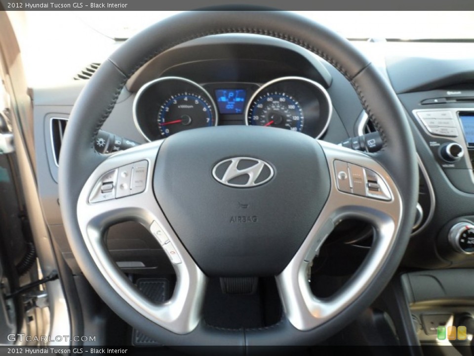 Black Interior Steering Wheel for the 2012 Hyundai Tucson GLS #55241743