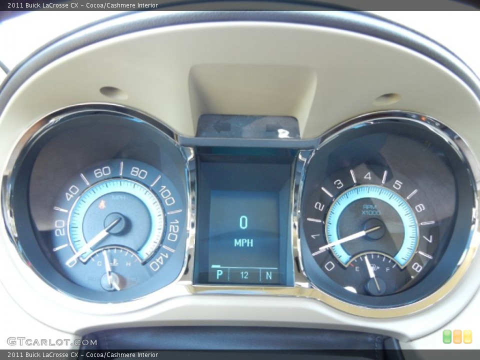 Cocoa/Cashmere Interior Gauges for the 2011 Buick LaCrosse CX #55241794