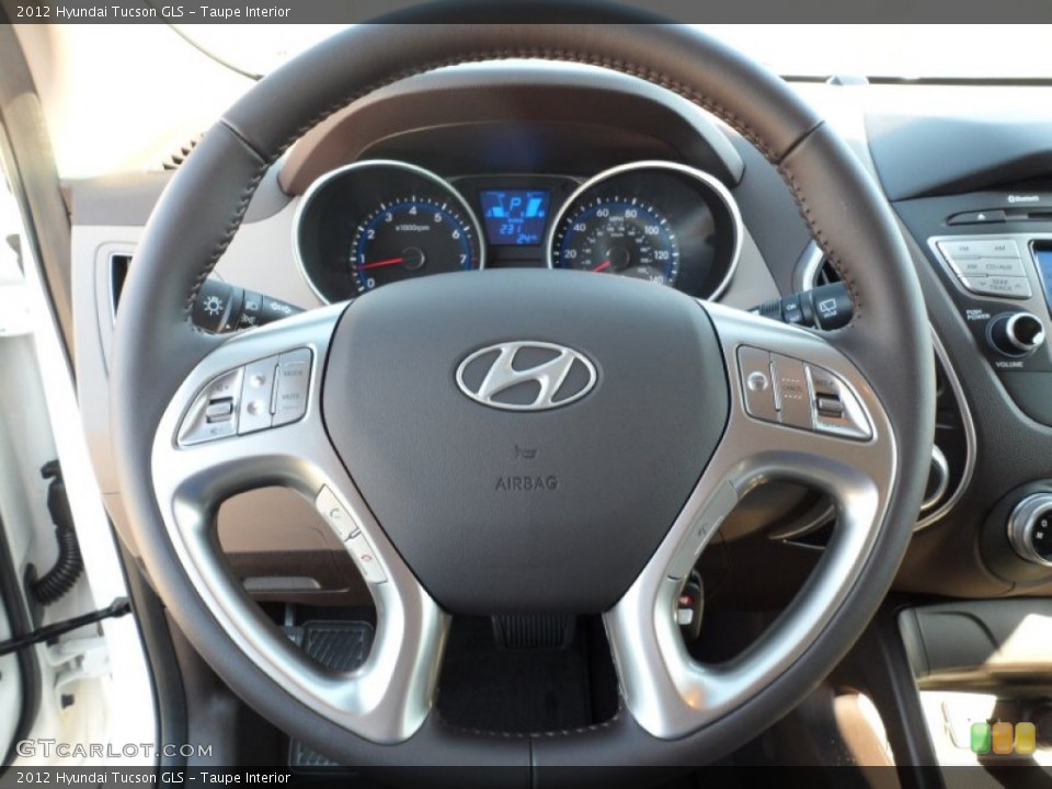 Taupe Interior Steering Wheel for the 2012 Hyundai Tucson GLS #55242785