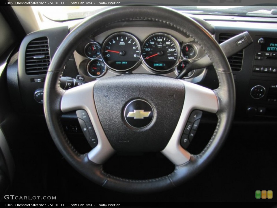 Ebony Interior Steering Wheel for the 2009 Chevrolet Silverado 2500HD LT Crew Cab 4x4 #55243087