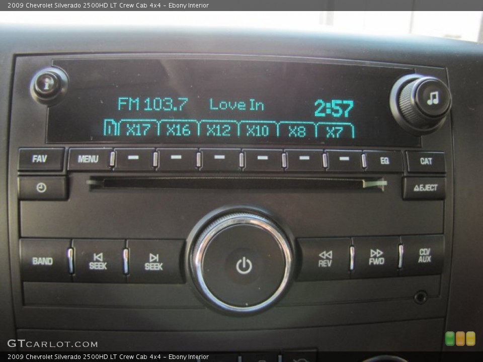 Ebony Interior Audio System for the 2009 Chevrolet Silverado 2500HD LT Crew Cab 4x4 #55243174