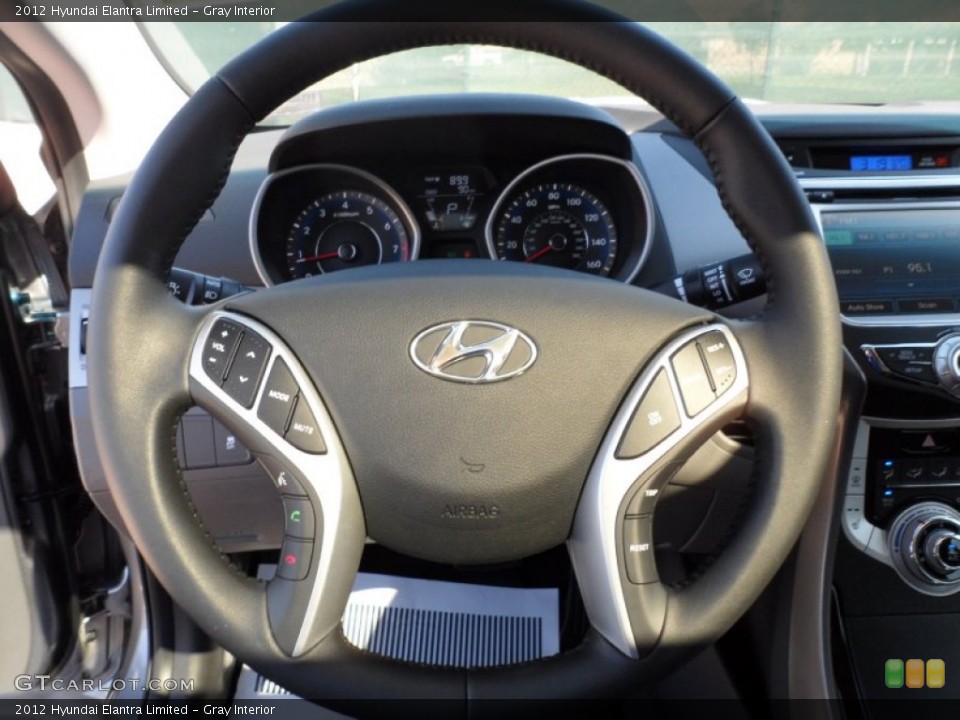 Gray Interior Steering Wheel for the 2012 Hyundai Elantra Limited #55243401