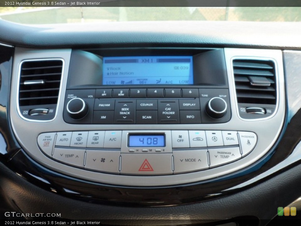 Jet Black Interior Controls for the 2012 Hyundai Genesis 3.8 Sedan #55243708