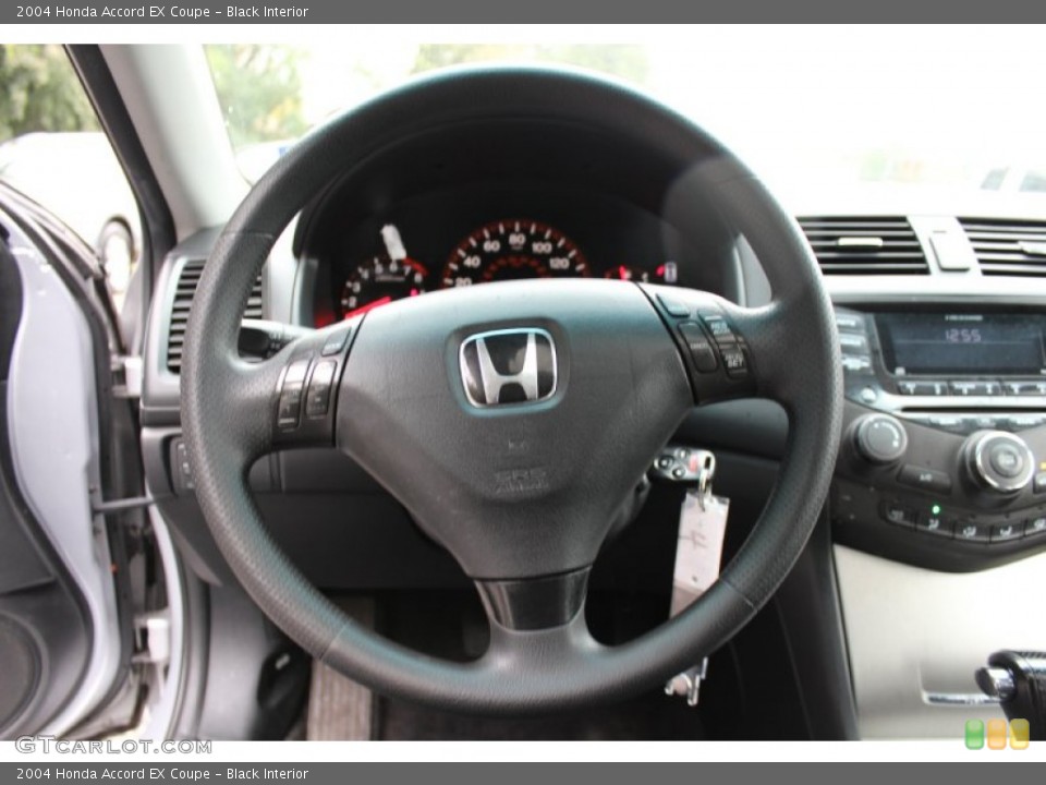 Black Interior Steering Wheel for the 2004 Honda Accord EX Coupe #55243987