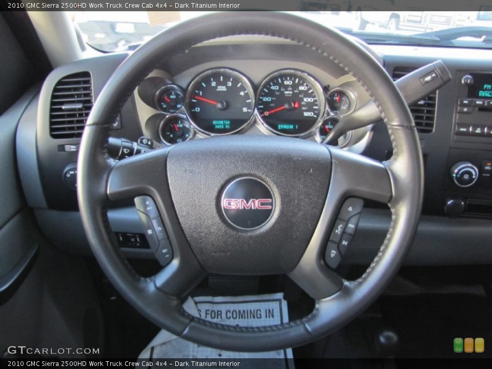 Dark Titanium Interior Steering Wheel for the 2010 GMC Sierra 2500HD Work Truck Crew Cab 4x4 #55244051