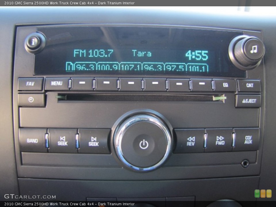 Dark Titanium Interior Audio System for the 2010 GMC Sierra 2500HD Work Truck Crew Cab 4x4 #55244131