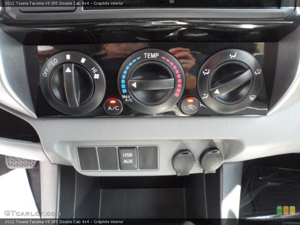 Graphite Interior Controls for the 2012 Toyota Tacoma V6 SR5 Double Cab 4x4 #55244639