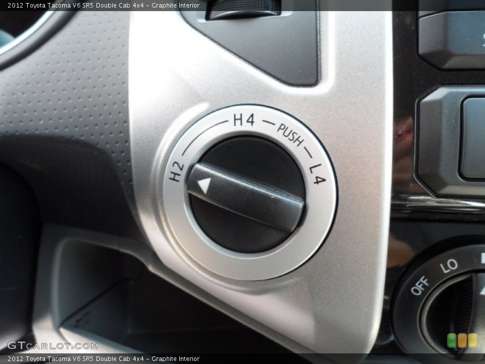 Graphite Interior Controls for the 2012 Toyota Tacoma V6 SR5 Double Cab 4x4 #55244647