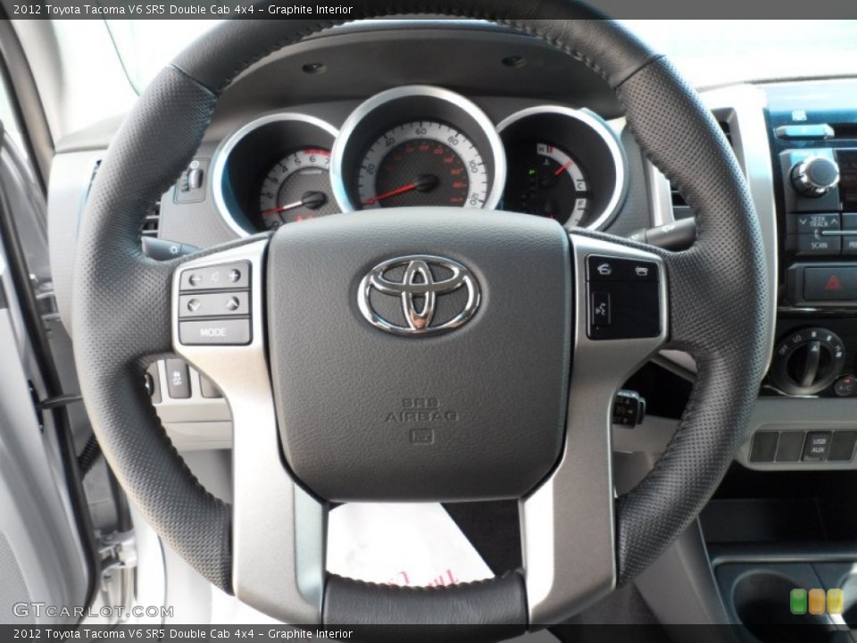 Graphite Interior Steering Wheel for the 2012 Toyota Tacoma V6 SR5 Double Cab 4x4 #55244662