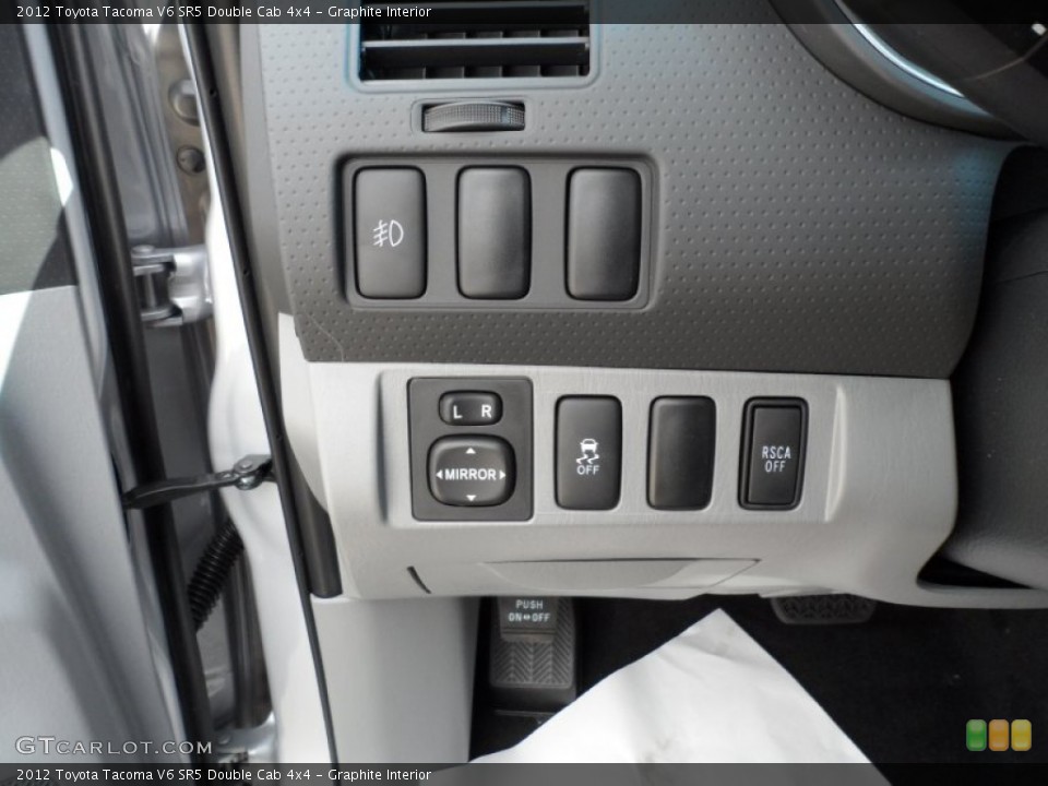 Graphite Interior Controls for the 2012 Toyota Tacoma V6 SR5 Double Cab 4x4 #55244683
