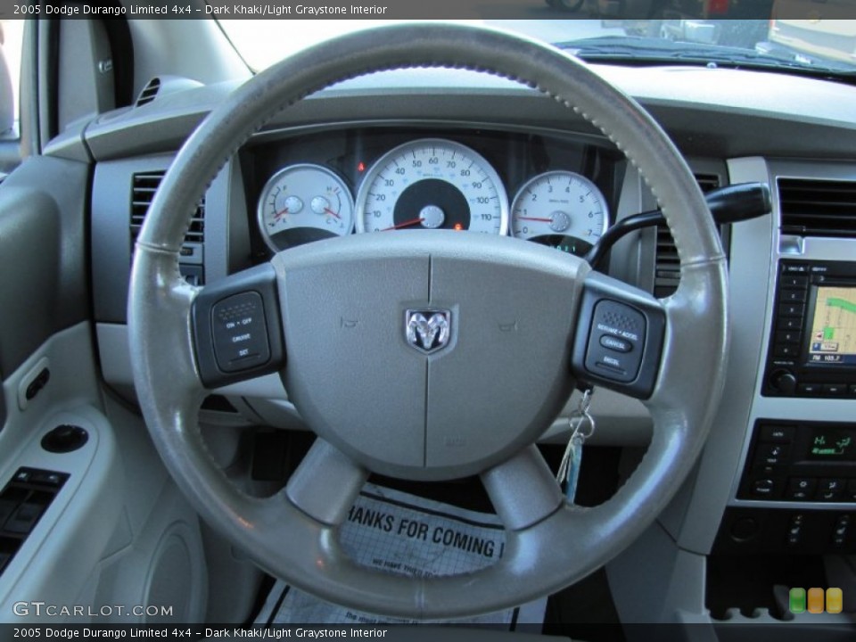 Dark Khaki/Light Graystone Interior Steering Wheel for the 2005 Dodge Durango Limited 4x4 #55245706