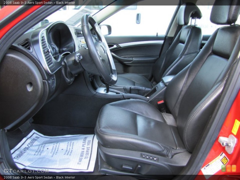 Black Interior Photo for the 2008 Saab 9-3 Aero Sport Sedan #55246982
