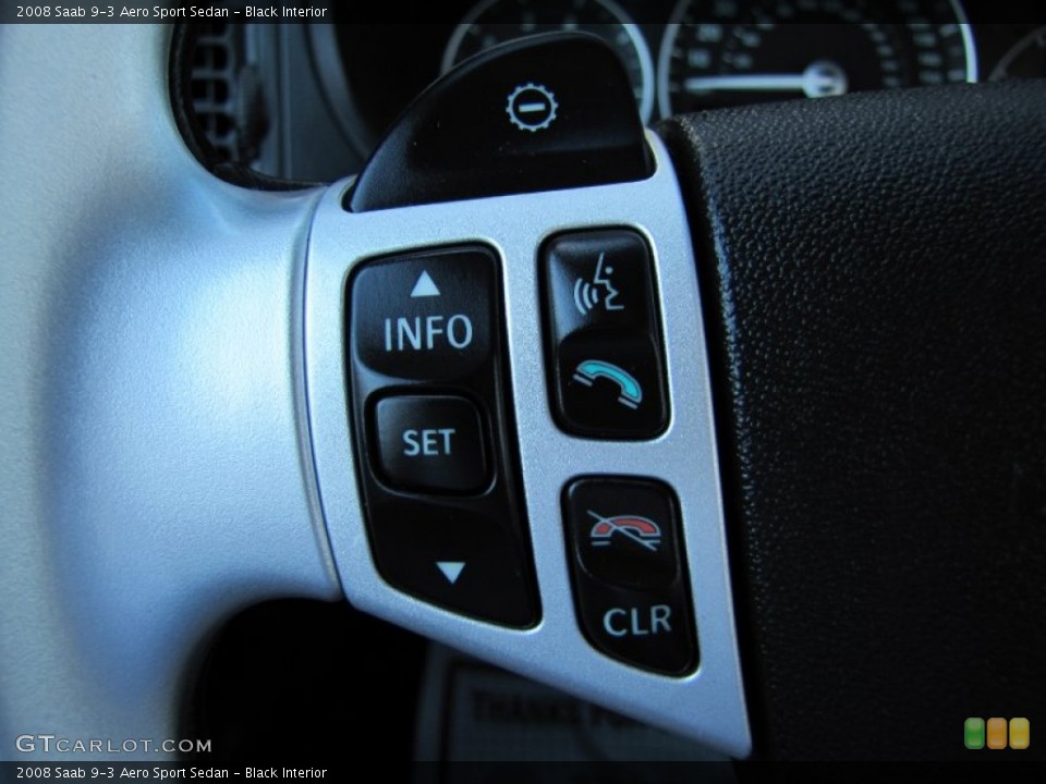 Black Interior Controls for the 2008 Saab 9-3 Aero Sport Sedan #55247017