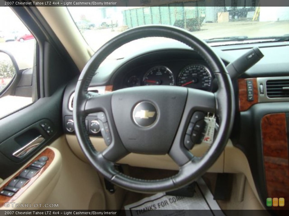 Light Cashmere/Ebony Interior Steering Wheel for the 2007 Chevrolet Tahoe LTZ 4x4 #55248898