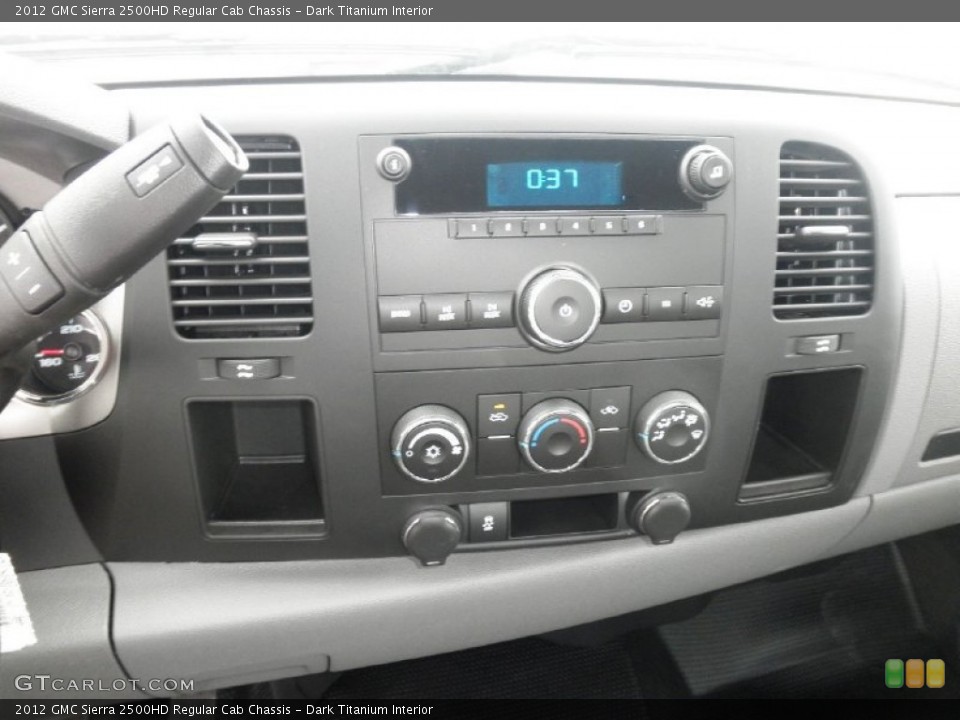 Dark Titanium Interior Controls for the 2012 GMC Sierra 2500HD Regular Cab Chassis #55249414
