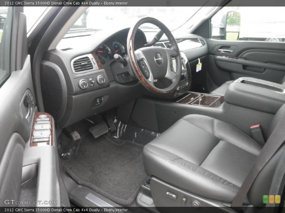 Ebony Interior Photo for the 2012 GMC Sierra 3500HD Denali Crew Cab 4x4 Dually #55249549