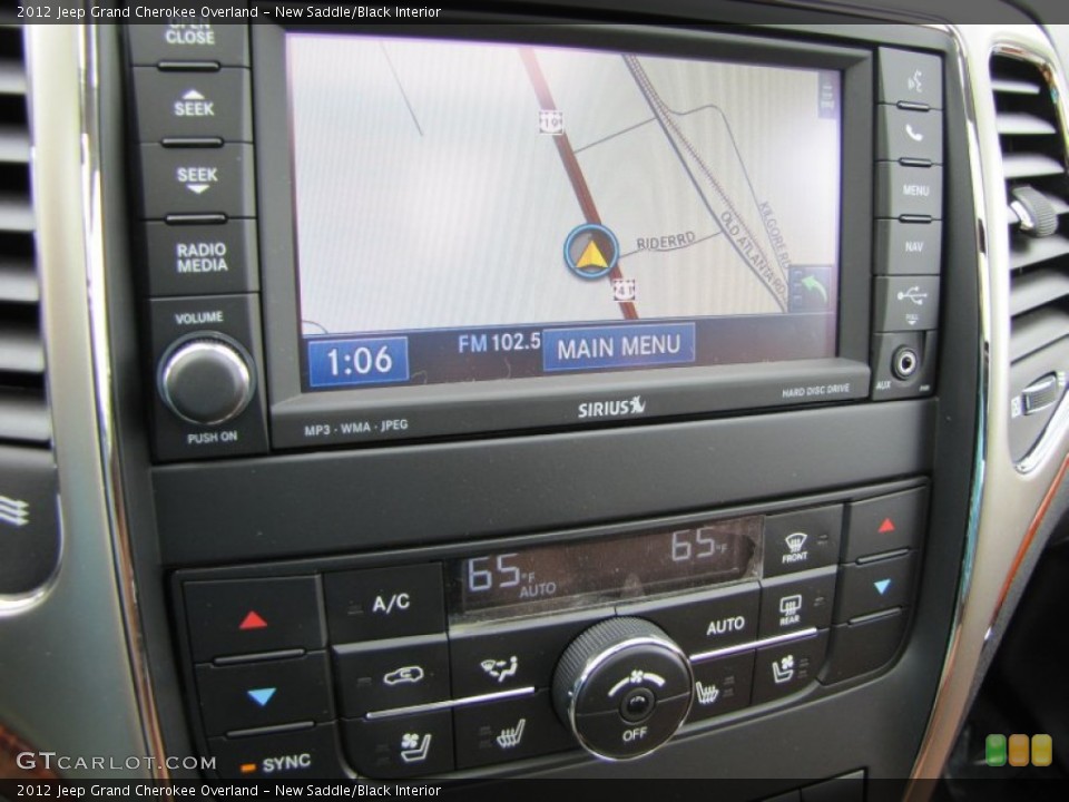 New Saddle/Black Interior Navigation for the 2012 Jeep Grand Cherokee Overland #55250293