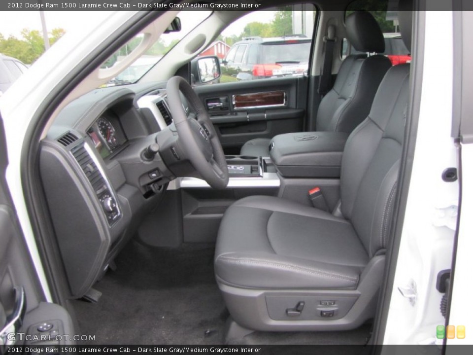 Dark Slate Gray/Medium Graystone Interior Photo for the 2012 Dodge Ram 1500 Laramie Crew Cab #55251094
