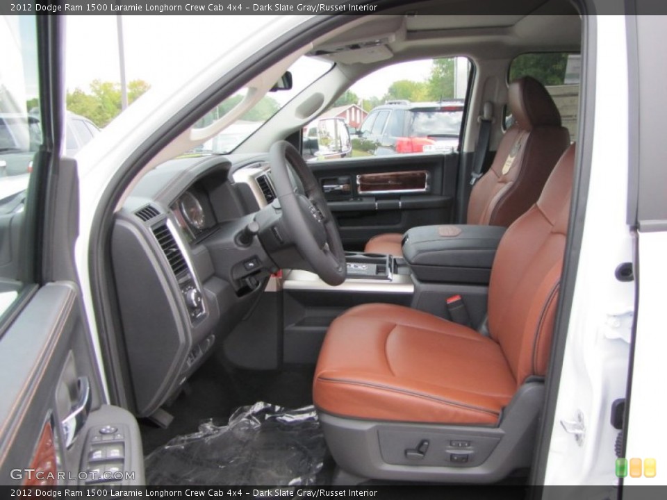 Dark Slate Gray/Russet Interior Photo for the 2012 Dodge Ram 1500 Laramie Longhorn Crew Cab 4x4 #55251253